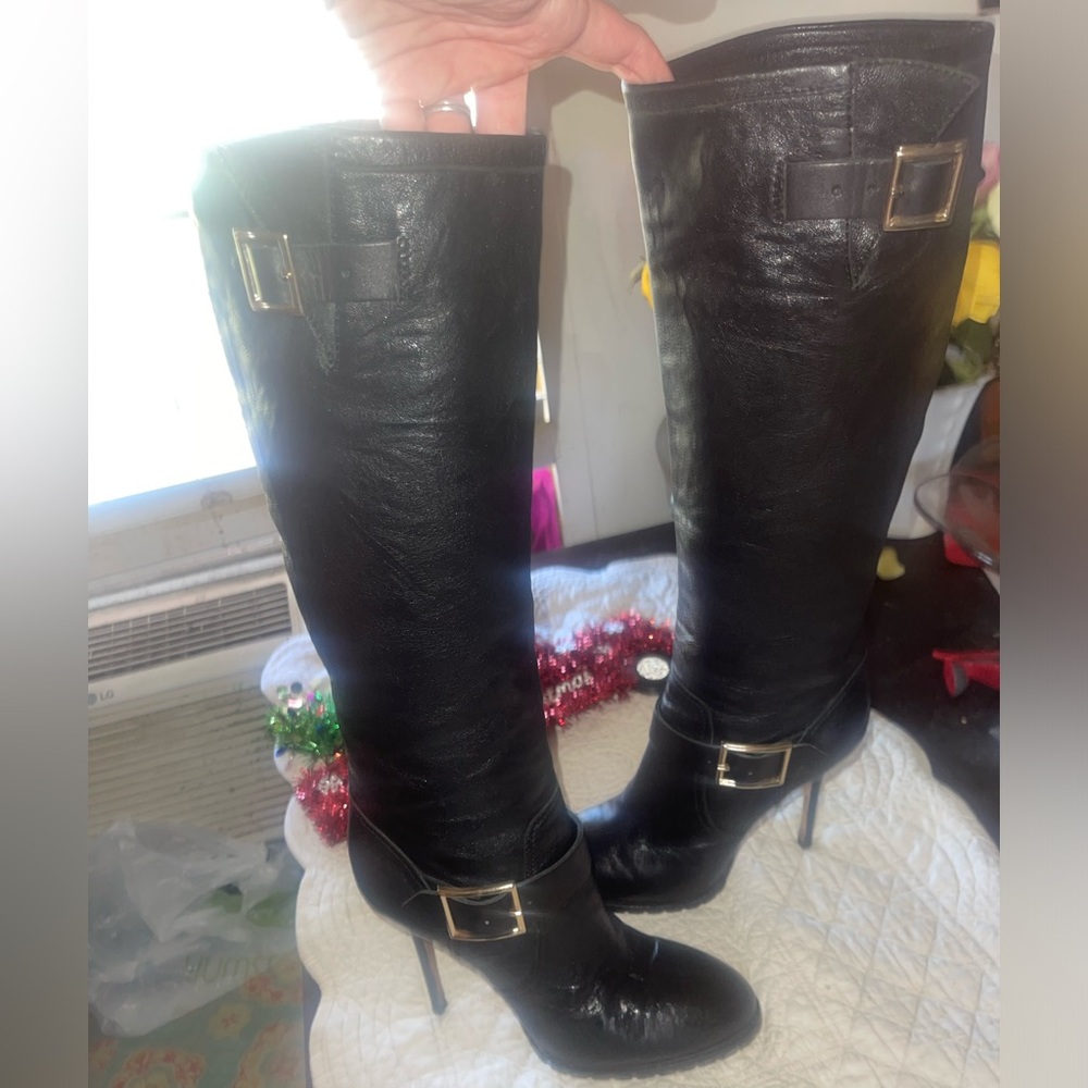 Jimmy Choo high heel leather boots size 40 or 9.5